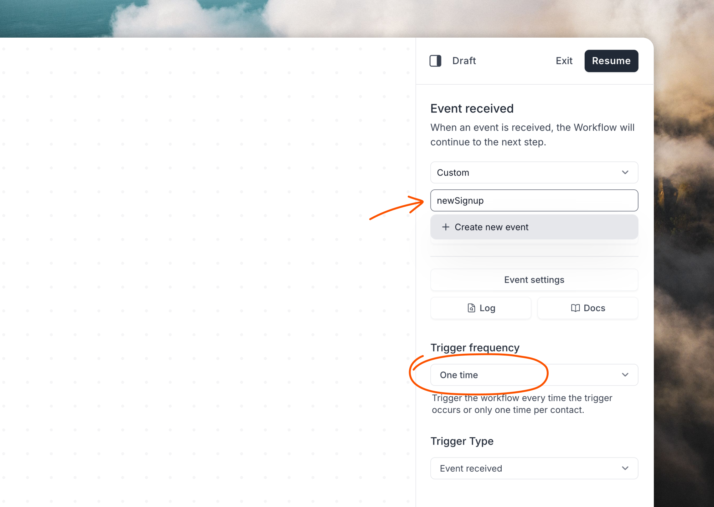 Events: trigger automated emails with Loops - Loops